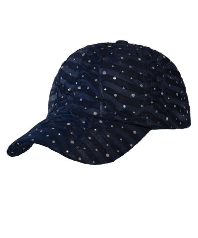 Navy Glitter Cap