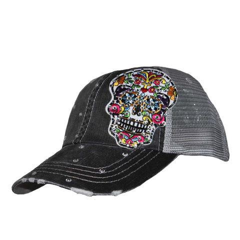 Sugar Skull Crystallized Cap